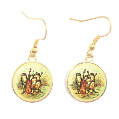Frog Fairy Tale Drop Earrings – Enchanting Design