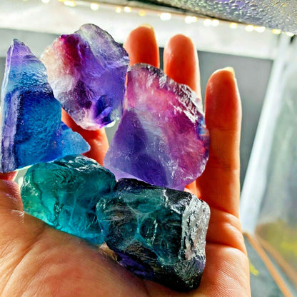 Natural Rainbow Fluorite Crystal Quartz