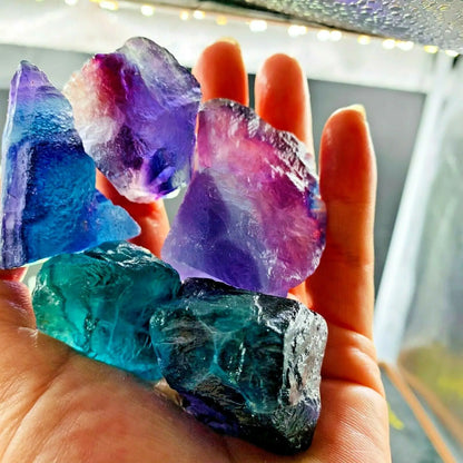 Natural Rainbow Fluorite Crystal Quartz