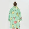 Adult Wearable Hoodie With Socks Oversized Hooded Blanket