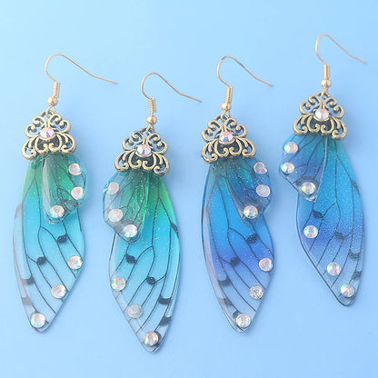 Colorful Butterfly Wing Earrings