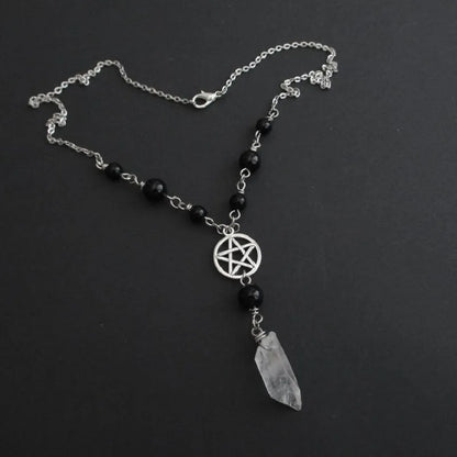 Gothic Beaded Pentagram Necklace