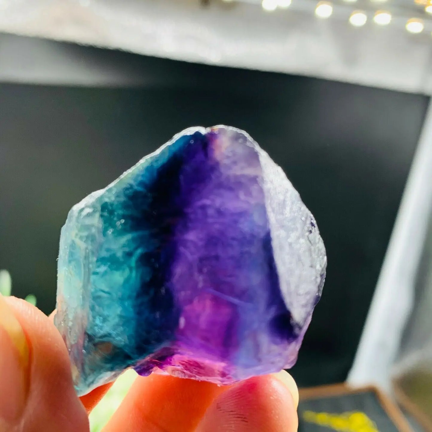 Natural Rainbow Fluorite Crystal Quartz