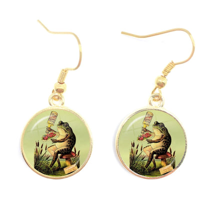 Frog Fairy Tale Drop Earrings – Enchanting Design