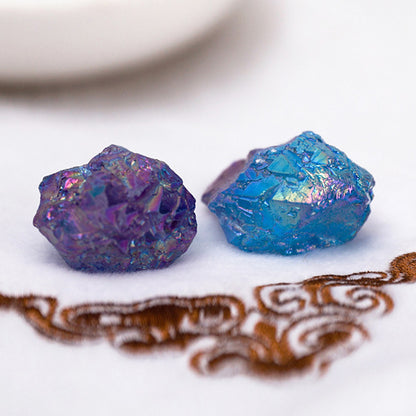 Natural Raw Fluorite Quartz Geode