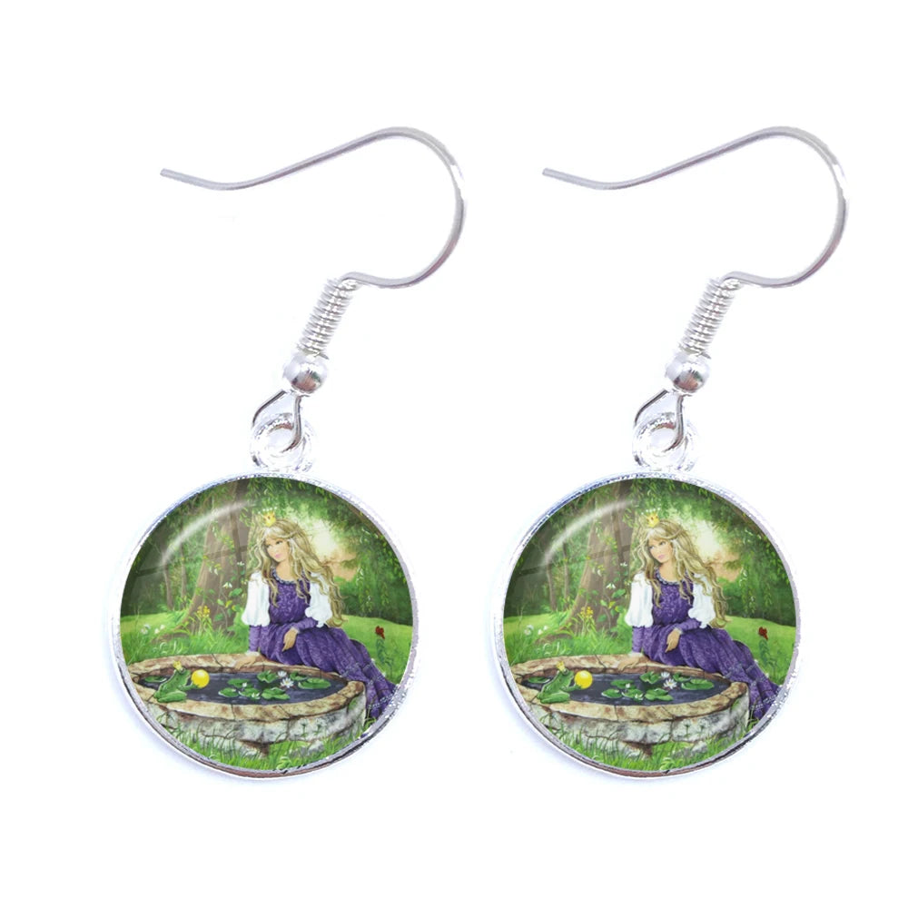 Frog Fairy Tale Drop Earrings – Enchanting Design
