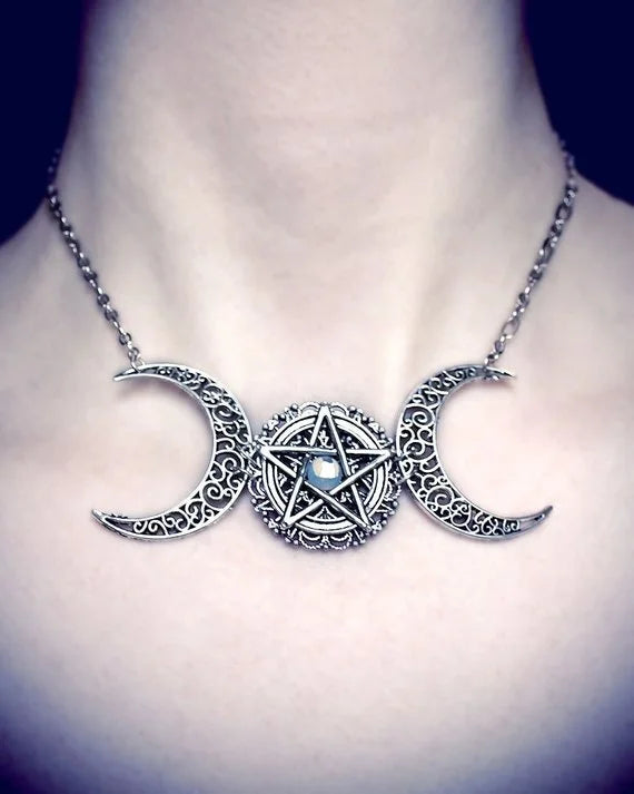 Triple Moon Wiccan Jewelry