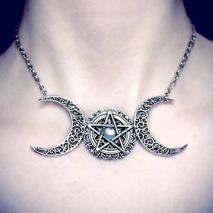 Triple Moon Wiccan Jewelry