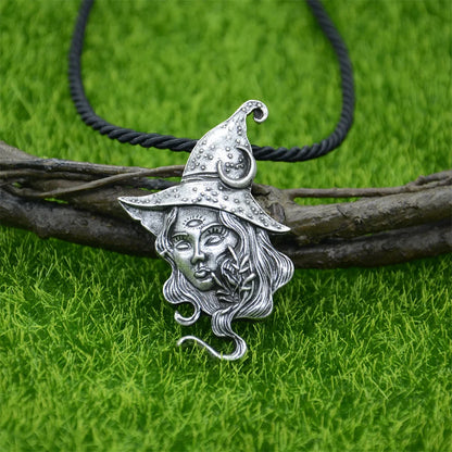 Wicca Crescent Moon Spells Witches Jewelery Goth Necklaces Women Punk Accessories Wiccan Supplies