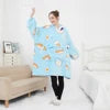 Adult Wearable Hoodie With Socks Oversized Hooded Blanket