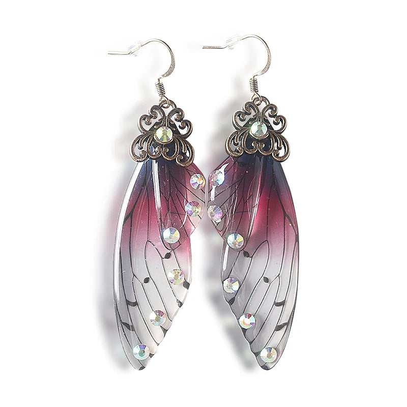 Colorful Butterfly Wing Earrings