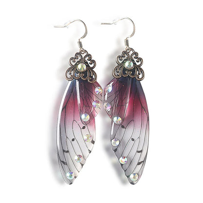 Colorful Butterfly Wing Earrings