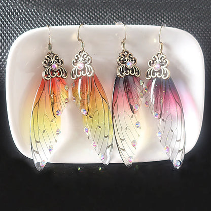 Colorful Butterfly Wing Earrings