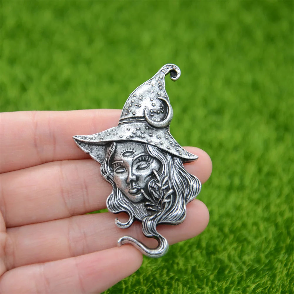 Wicca Crescent Moon Spells Witches Jewelery Goth Necklaces Women Punk Accessories Wiccan Supplies