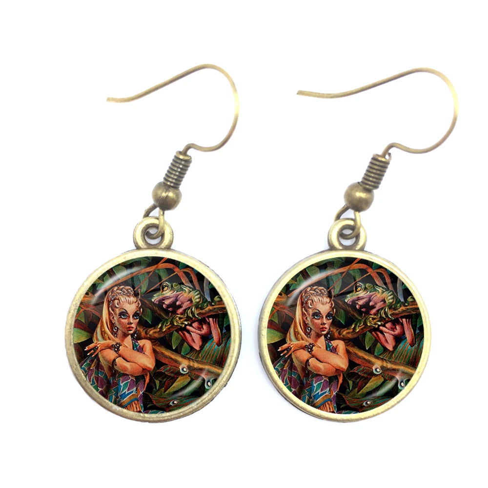 Frog Fairy Tale Drop Earrings – Enchanting Design