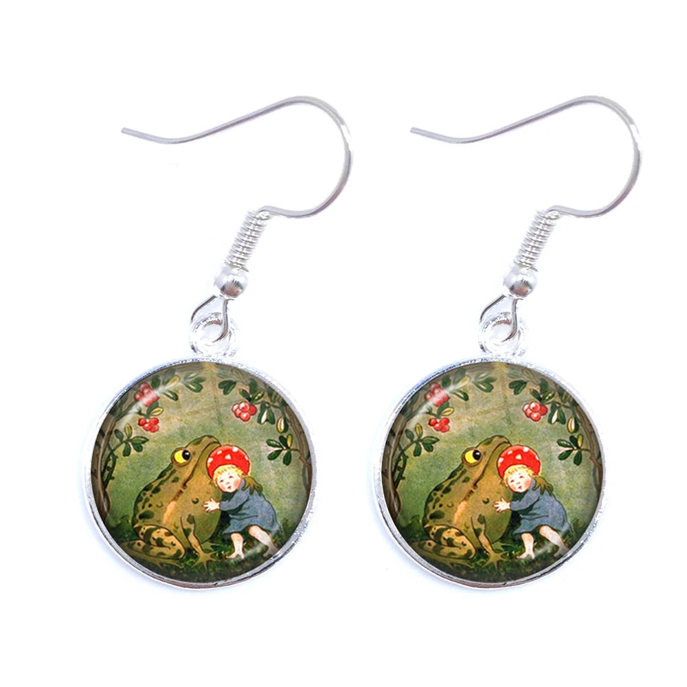 Frog Fairy Tale Drop Earrings – Enchanting Design