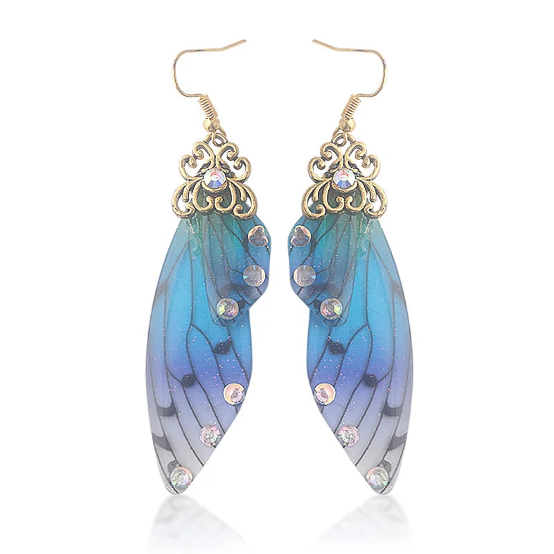 Colorful Butterfly Wing Earrings
