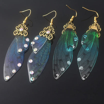Colorful Butterfly Wing Earrings