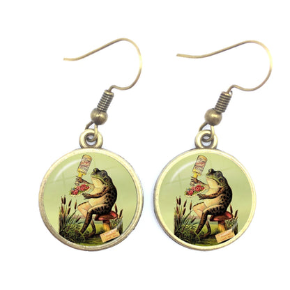 Frog Fairy Tale Drop Earrings – Enchanting Design