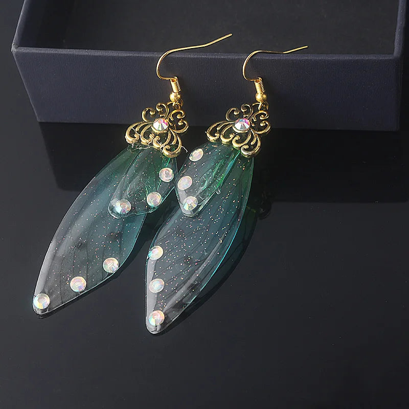 Colorful Butterfly Wing Earrings