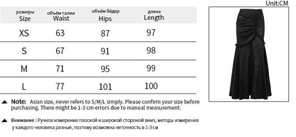 Velvet Fishtail Skirt Women Vintage