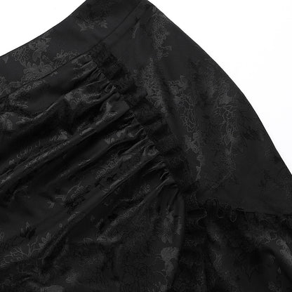 Velvet Fishtail Skirt Women Vintage