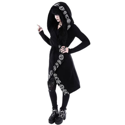 Ladies Moon Pattern Long-sleeved Cardigan