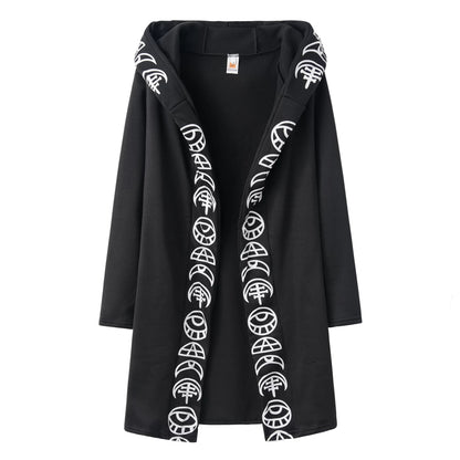 Ladies Moon Pattern Long-sleeved Cardigan