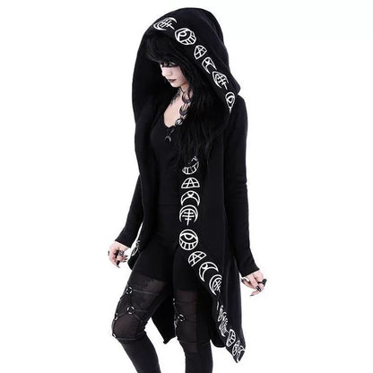 Ladies Moon Pattern Long-sleeved Cardigan