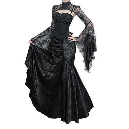 Velvet Fishtail Skirt Women Vintage