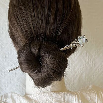 Vintage Moonstone Star Moon Hair Sticks