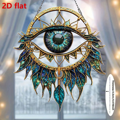 1PcEvil Eyes Hanging Decoration Hanging Pendant Wind Chime Suncatcher Home Window Ornament Garden Decor Car Interior Decoration