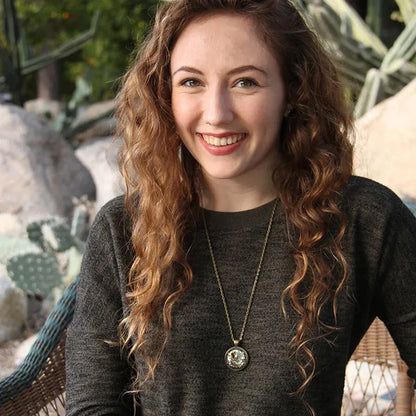 Vintage Round Butterfly Fairy Glass Dome Pendant