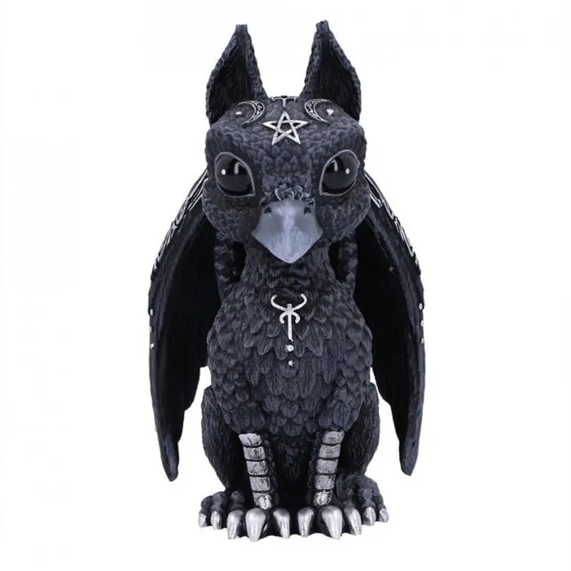 Halloween Magic Black Dragon Griffin Unicorn Mysterious Witches Statue Home Decor Figurine Christmas Desk Ornaments