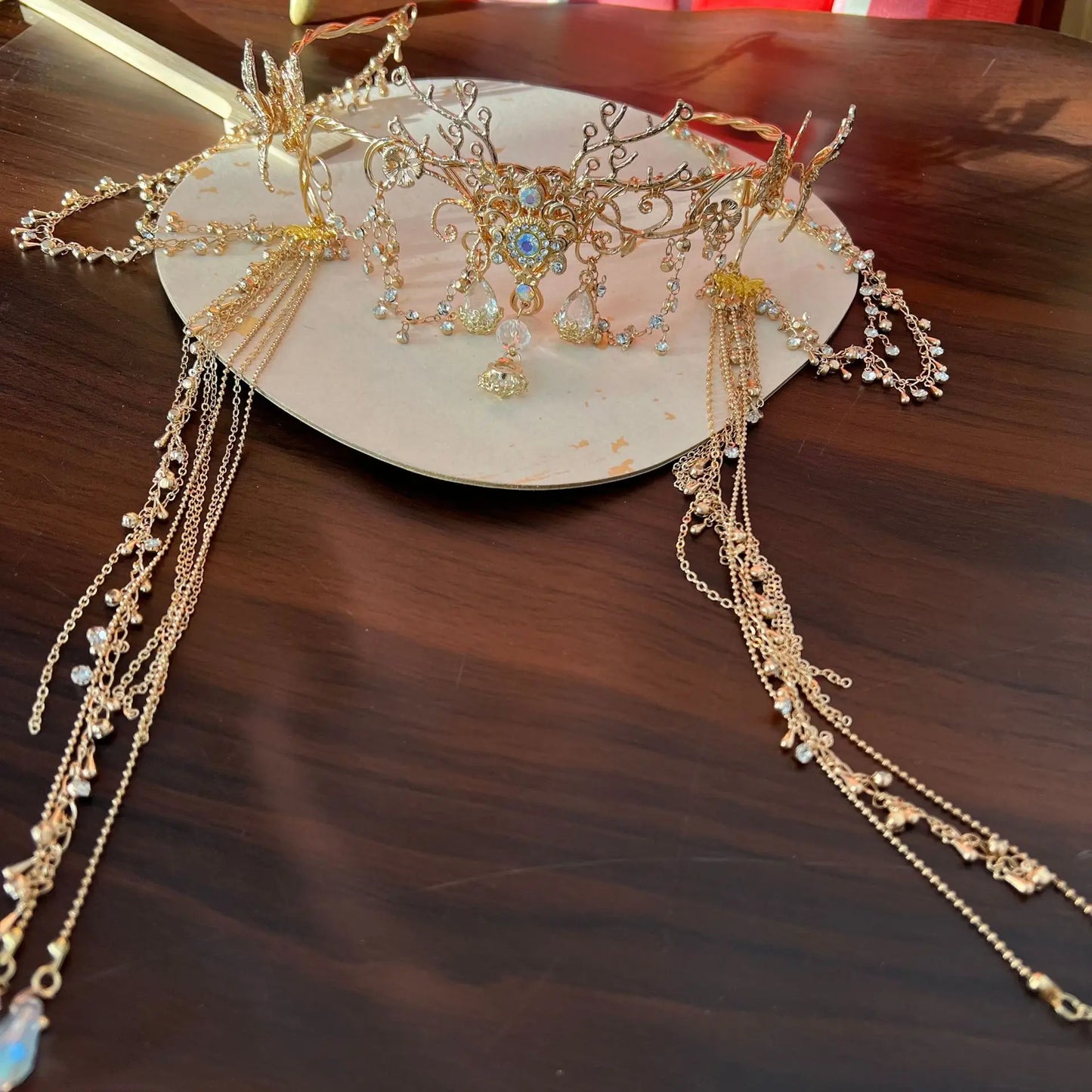 Antique Fringed Hair Crown