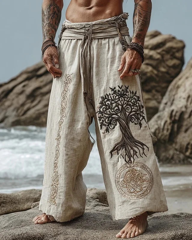 Men's Viking Totem  Printed Casual Pants