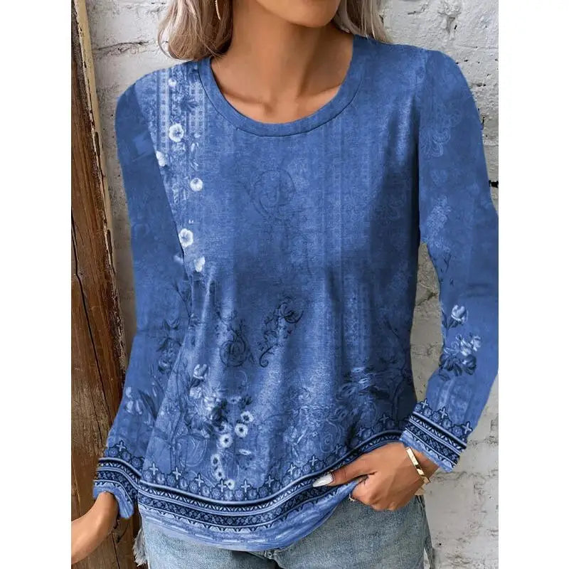 Women's T-shirt 3D Gradient Floral Print