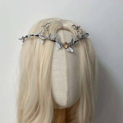 Black gothic crown with antlers