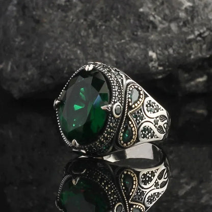 Creative Cat's Eye Alloy Casting Rings for Men