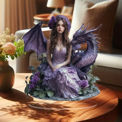 Acrylic Flower Elf &Dragon Table Decoration