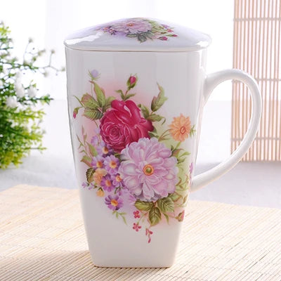 Real Bone China Tumblers With Lid