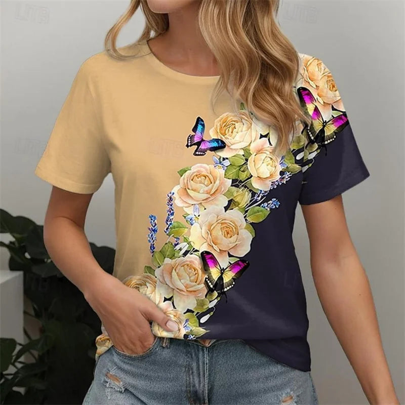 Butterfly Pattern T-Shirt