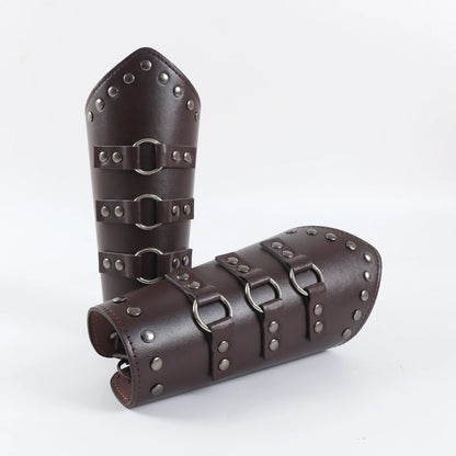 Medieval Leather Armor Arm Warmers