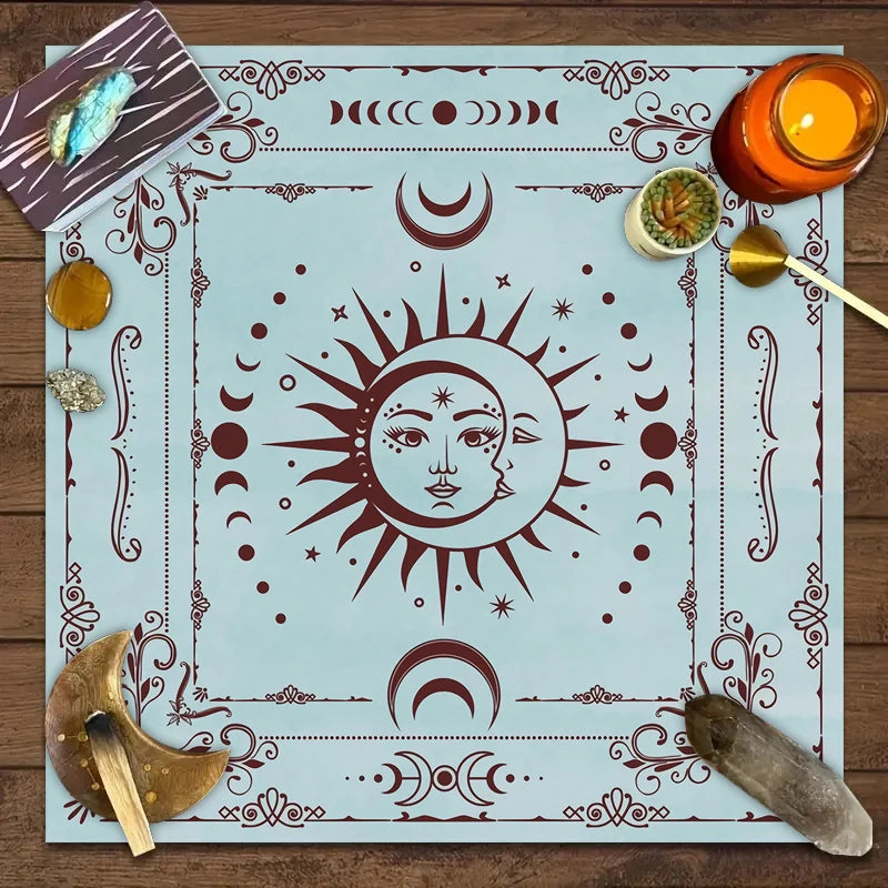 Tarot tablecloth floral and plant print