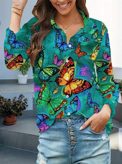 Loose-Fitting Top - Fashionable Casual Women's Shirt