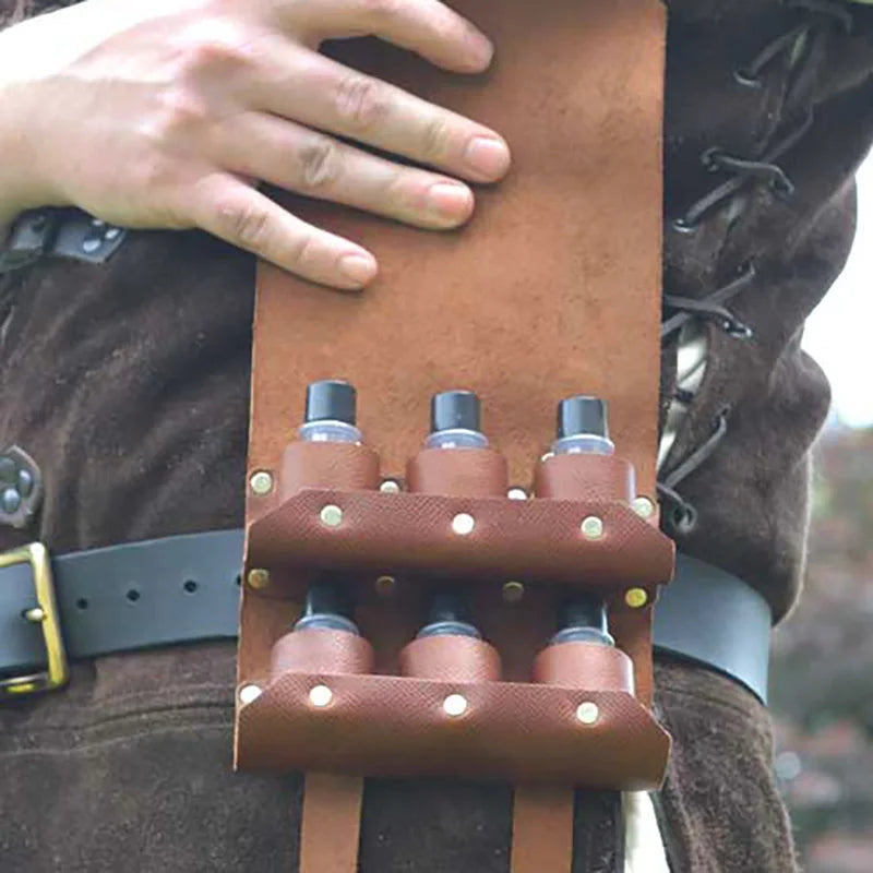 Medieval Renaissance PU Leather Potion Vial Holder
