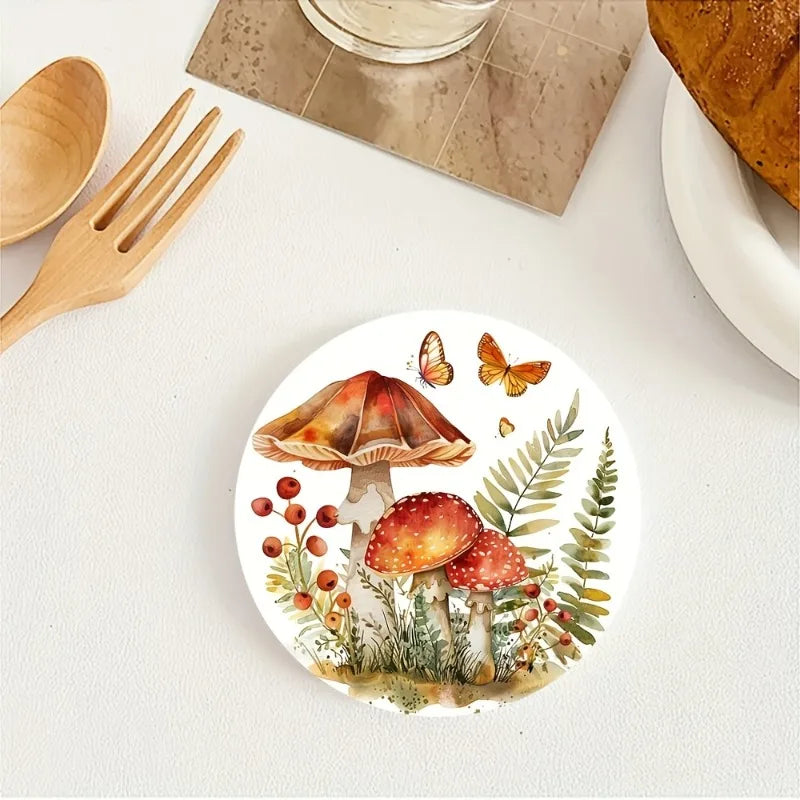 6-Piece Enchanted  Mushroom Coaster Set