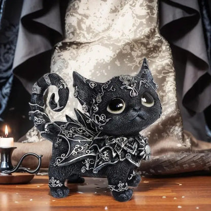 Mysterious Black Cat Statue