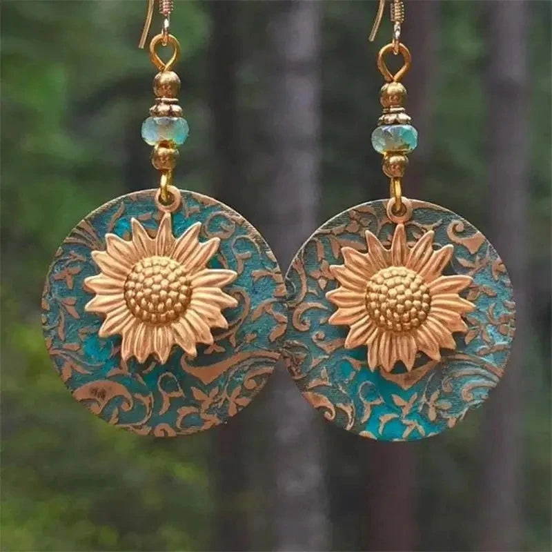 Boho Sunflower Earrings