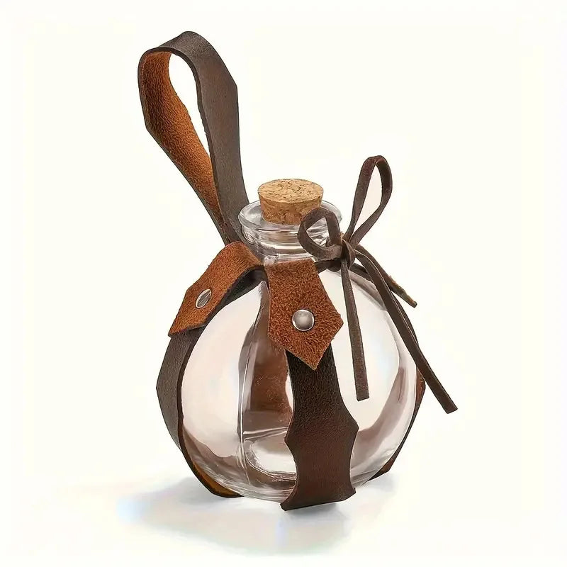 Medieval Magic Potion Bottle Vintage Leather Case
